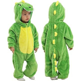 Unisex Kid's&Toddler's Costume Outfit Baby Boys Girls Flannel Animal Hooded Rompers Jumpsuit