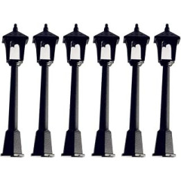 NUOBESTY 6pcs Dollhouse Miniature Street Lights Mini Street Lamps Dollhouse Model Streetlights for Fairy Garden Craft Decoration