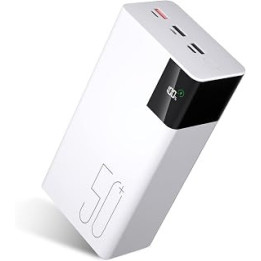 Smileader Power Bank 50000mAh Portable Charger: 22.5 W Fast Charging External Battery - Powerbank with Flashlight and Large
