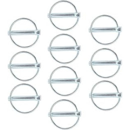 Annular Pin Ring Clips, Anti Deform Locking Pin Kit Firm Durable Tough Sturdy Carbon Steel for Boat(6mm X 45mm)