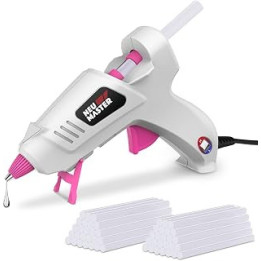 Hot Glue Gun, NEU MASTER Mini Glue Gun Kit 2 Temp Modes with 50pcs Mini Glue Sticks, Hot Melt Glue Gun 20W Grey for Kid, Quick