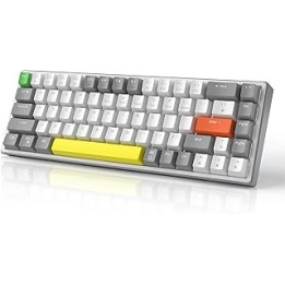 MageGee 60% Mechanical Gaming Keyboard, 68 Keys Hot-Swappable Compact Blue LED Backlit Gaming Keyboard, SKY68 Wired Ergonomic