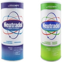 Neutradol Carpet Deodoriser 2 Pack Super Fresh and Original Cleaning Product from Kingdom Supplies. Blue & Green
