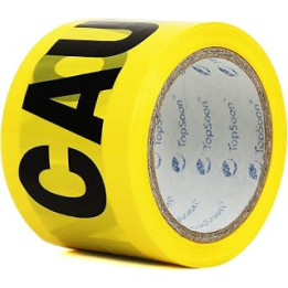 TopSoon Yellow CAUTION Tape Barricade Tape Safety Warning Barrier Tape 3-Inch by 300-Feet Roll Non-Adhesive