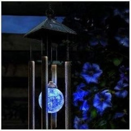 Colour Changing Led Solar Wind Chime Light Lamp Lantern Outdoor Garden Patio