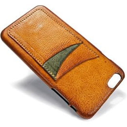 Nicola Meyer – iPhone 6S PLUS 5.5” leather case with 3 credit card slot vertical can choose combinations (color BODY: BRANDY
