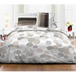 Cloud 3-Piece Chocolate Bubble Set for Double Bed: Duvet Cover + 2 Pillowcases