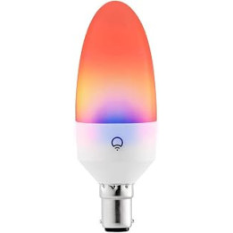 LIFX Candle Colour [B15 Bayonet Cap] Wi-Fi Smart LED Light Bulb, Polychrome Technology, Multi-Zone Dimmable, No hub required,