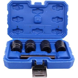 HouYeen Emergency Locking Wheel Nut Impact Bolt Lug Removal Extractor Twist Socket Remover Tool 17MM,19MM, 21MM, 22MM with