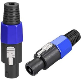 sourcing map SpeakOns Speaker Adapter Connectors,4-Pole Speaker Plug Twist Lock,Speakons Compatible,2pcs