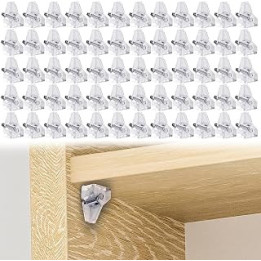 60PCS Cupboard Shelf Pegs Durable Shelf Support Pegs Iron Core Feature High Load Capacity Plastic Transparent 5MM Shelf Pins