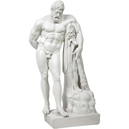 Design Toscano Farnese Hercules Roman God Garden Statue, 76 cm, Polyresin, Antique Stone