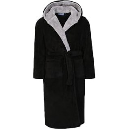 Luxury Mens Gents Full Length Velour Fleece Robe Dressing Gown Housecoat Robes + Belt Size S- XL
