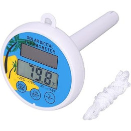 Alvinlite Digital Pool Thermometer, Solar Powered Water Thermometer Wireless Floating Weather Thermometers for Outdoor & Indoor