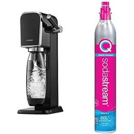 SodaStream Art Sparkling Water Maker, Sparkling Water Machine & 1L Fizzy Water Bottle, Retro Drinks Maker w. BPA-Free Water