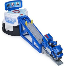 PAW PATROL Moto Pups Moto HQ Playset with Sounds and Exclusive Chase Figure and Motorcycle Vehicle Multicolor