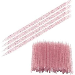 100pcs Disposable Nail Cuticle Pusher - Crystal Nail Sticks Double End Cuticle Manicure Pedicure Sticks Crystal Cuticle Putter