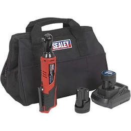 Sealey 12V SV12 Series 3/8"Sq Drive Ratchet Wrench Kit - 2 Batteries CP1202KIT