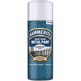 Hammerite Spray Paint for Metal. Direct to Rust Exterior Silver Metal Paint, Hammered Finish. Corrosion Resistant Silver Paint