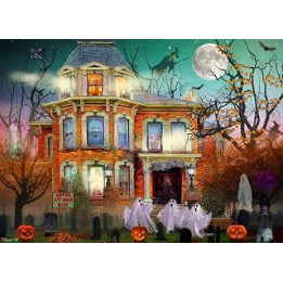 Vermont Christmas Company Haunted Halloween Jigsaw Puzzle 1000 Piece
