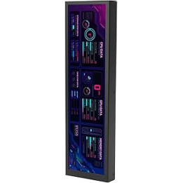 FOLOSAFENAR IPS LCD Monitor, Multifunctional Chassis Sub Display 1920 X 480 60Hz USB C Long Strip 8.8 Inch for Computer (Black)