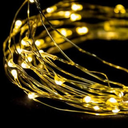 Litdimra Led String Lights, Mini Battery Powered Copper Wire Lights, Battery Operated Lights for Bedroom, Christmas, Parties,