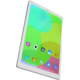 Atyhao Call Tablet, 6G 128G 10.1 Inch Tablet 5MP 8MP Dual Camera 100-240V Silver for Gaming (UK Plug)