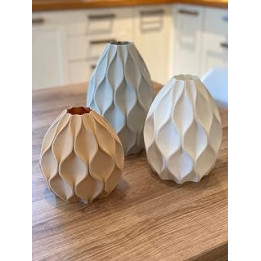 Waffle Vase | Nico Vase | Nordic Vase (Large, White)