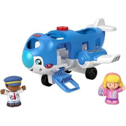 Fisher-Price HJN37 Little People Aeroplane - Multilingual Version Music Toy Aeroplane with Figures for Toddlers and Preschool