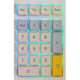 EPOMAKER TH21 21 Keys Hot Swappable Wired Numpad with RGB Backlight, Programmable,XDA Profile PBT Keycaps for Win/Mac