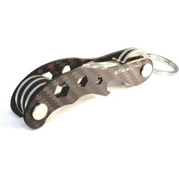 Stealth Pocket Key Holder Organiser - Premium Carbon Fibre Compact Minimalist Keys Organizer and Bottle Opener - Smart Keyring