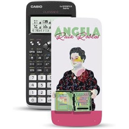 Casio FX-570SPXII, Scientific Calculator with Illustration of Angela Ruíz Robles on the cover, Recommended for Spanish and