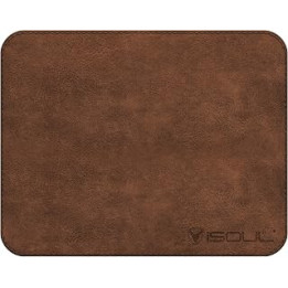 iSOUL Mouse Pad, Mouse Mats with Stitched Edge, Premium PU Leather Texture Non-slip Rubber Bottom for PC, Laptop, Desktop,
