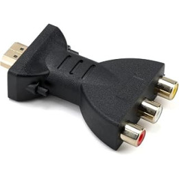 1080P HDMI to RCA Converter, High-Definition AV Video Adapter, Male to Female RGB Cable, Compatible with TV, Laptop, Xbox, PS2,