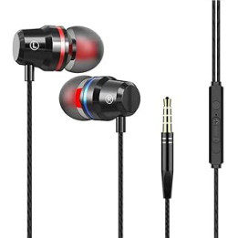Hi-Res Extra Bass Noise Isolating In-Ear Headphones Earphones High Sensitivity Wired Earbuds with Microphone For iPhone, iPad,