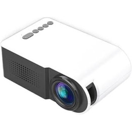 YG210 LED Mini Portable Projector Home Movies TV Games Support 1080p Playback HDMI Compatible With USB (Color : Wit, Size : USA)