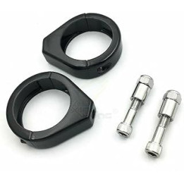 Motorcycle Turn Signal Mount Bracket 41mm Fork Tubes Relocation Clamp Old School For Honda Yamaha Suzuk Chopper Custom (black)