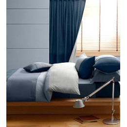 Catherine Lansfield Synergy Blue Duvet Cover & Fitted Sheet Bedding Set