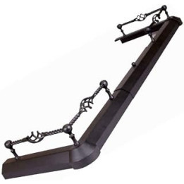 Hearth Fender - Spiral Twist Black - 3 Piece
