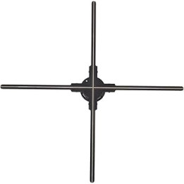 3D Hologram Fan, 100-240V App Control 22.05 Inch 1600x672 Fast Start 3D Hologram Projector for Bar (UK Plug)