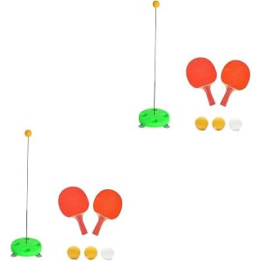 CLISPEED 2 Sets Robot Toys Kids Sports Toys Kids Suit Early Educational Plaything Sports Training Device Table Tennis Trainer