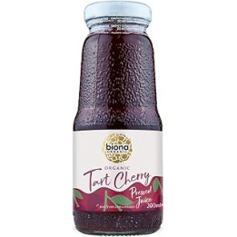 Biona Organic Tart Cherry Juice 200 ml, Pack of 6 - Not from Concentrate - Pure, Pressed Fruit Juice - Freshly Harvested by
