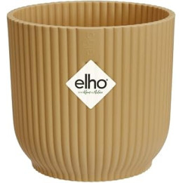 elho Vibes Fold Round Mini 11-100% recyclable Flower Pot - Indoor plant pot - Ø 11.1 x H 10.5 cm - Yellow/Butter Yellow