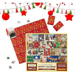 Puzzle Advent Calendar | Advent Calendar 2023 Christmas Puzzles | 2023 Christmas 24 Days Countdown Calendars, Christmas Gifts