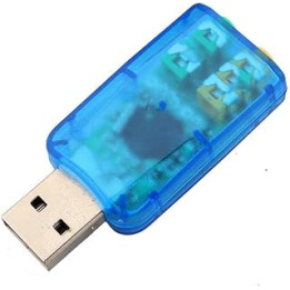 USB Sound Card, Plug and Play Lightweight 3D 5.1 Channel Virtual Portable Card USB 2.0 for Headphone