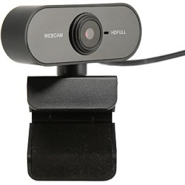 minifinker USB Camera, Plug and Play Built in Mic Webcam CMOS Sensor 1080P HD 90 Degree Wide Angles for Streaming