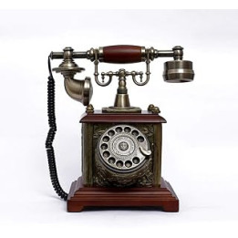 OQHAIR Vintage Retro Phone European Antique Telephone Retro Living Room Turntable Landline Gift