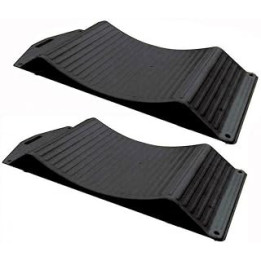 UKB4C 2 X Tyre Saver Round Wheel Stop Leveller Ramp Prevent Flat Spots Caravan Motorhome Car Trailer Camper Van