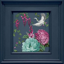 Corinthia Panel Floral Wallpaper Navy Blue Belgravia 244