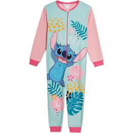 Stitch Onesie For Girls Fleece Pyjamas All In One Kids Pjs Zipped Loungewear Nightwear